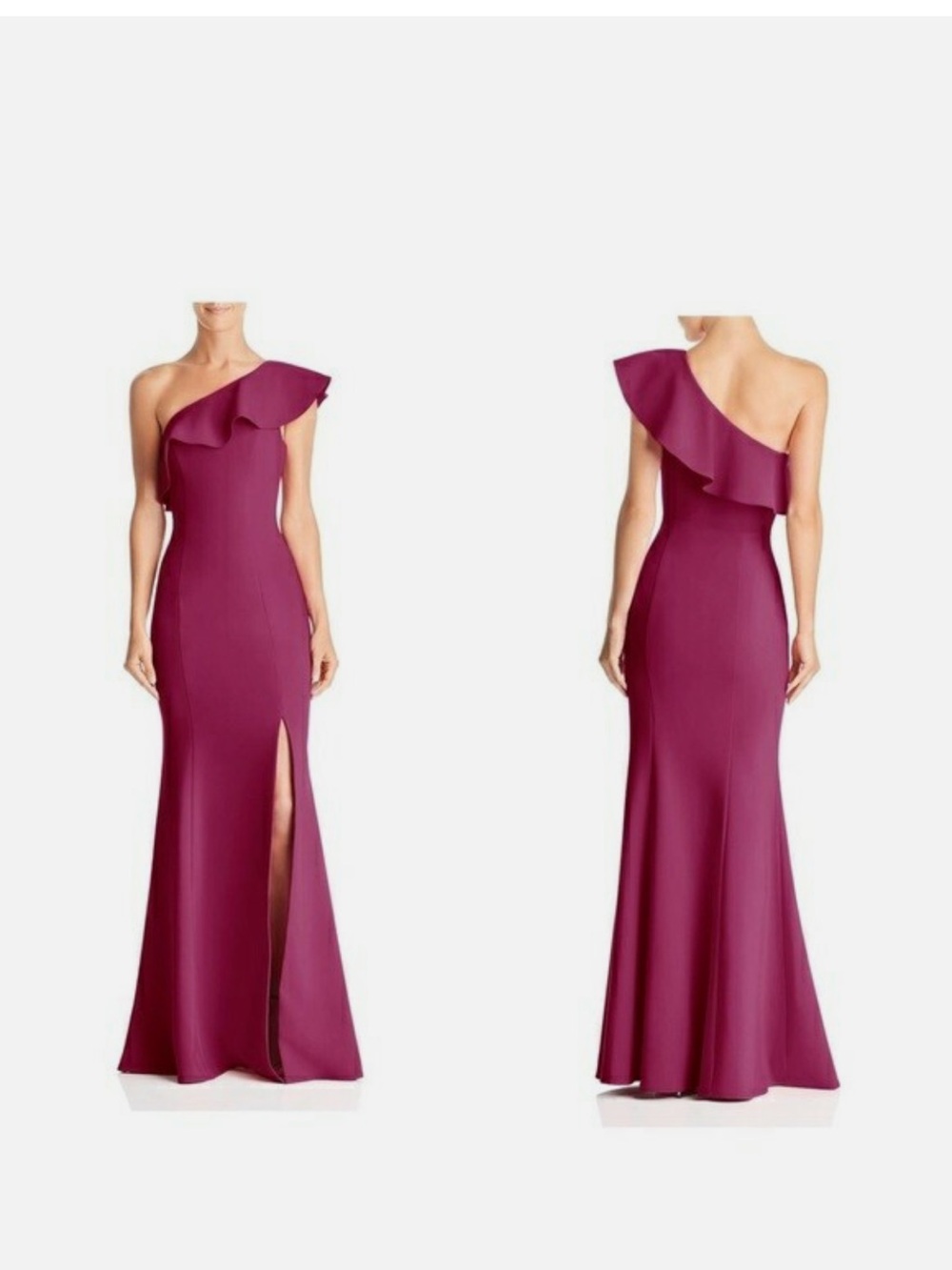 LIKELY Kane One-Shoulder Gown – Magenta Wine – Size 6